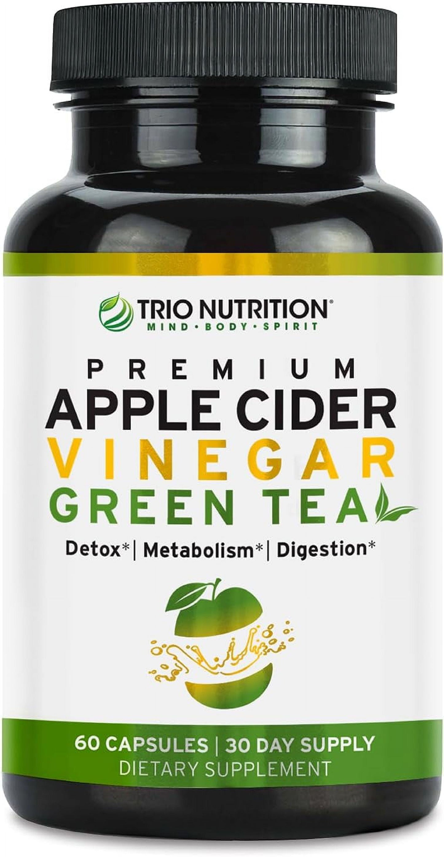 Apple Cider Vinegar Capsules with Green Tea - Detox Boost 