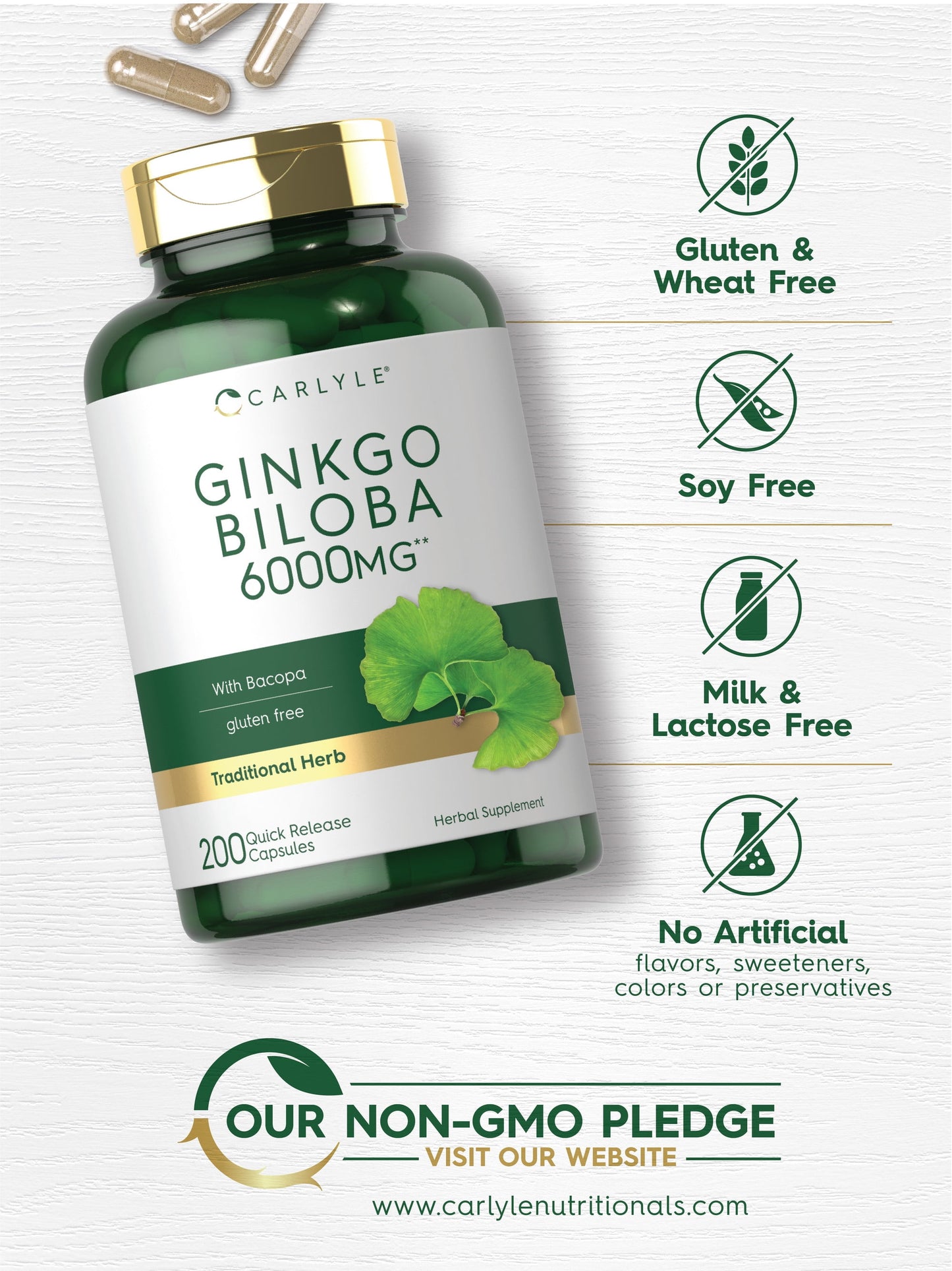 Ginkgo Biloba Capsules - 6000Mg